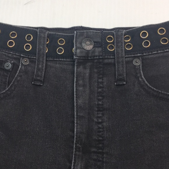 Madewell Women’s Black Classic Straight Cropped Jeans-Gromment Edition. Sz 27 - Picture 7 of 12